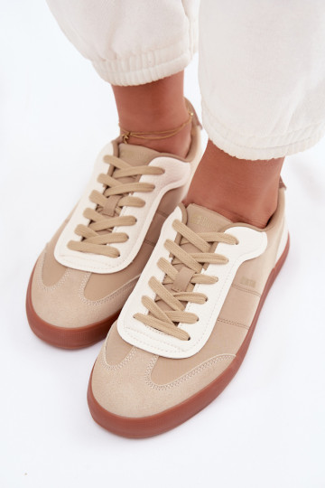 Dames sneakers in sportieve stijl Big Star TT274420 zandkleur