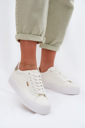 Sportieve schoenen met platform Big Star TT274805 witte kleur 2