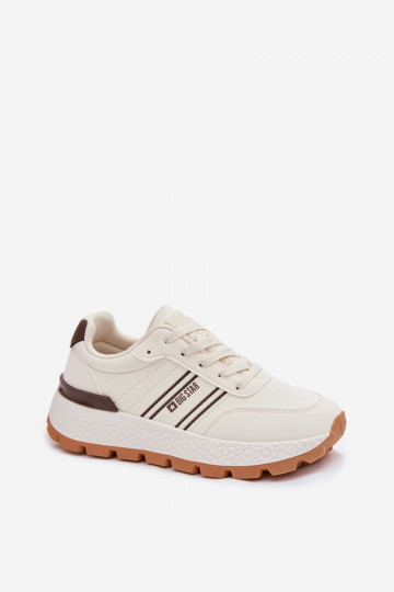 Dames sportieve schoenen met platform Big Star TT274881 Hi-Poly System zandkleur 2