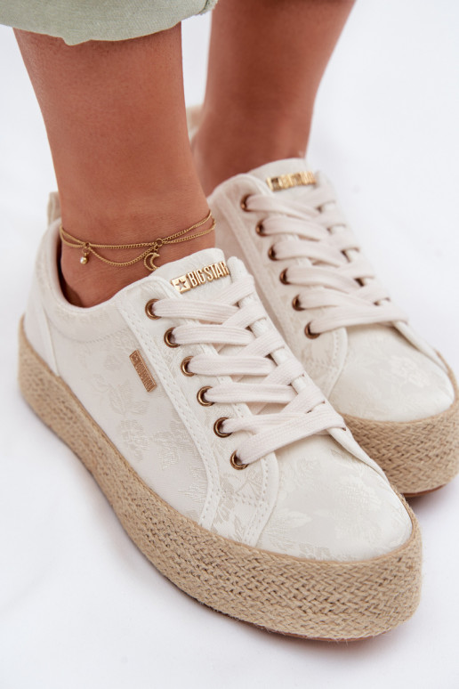 vrijetijdsschoenen Espadrilles met platform Big Star TT274346 ivoor
