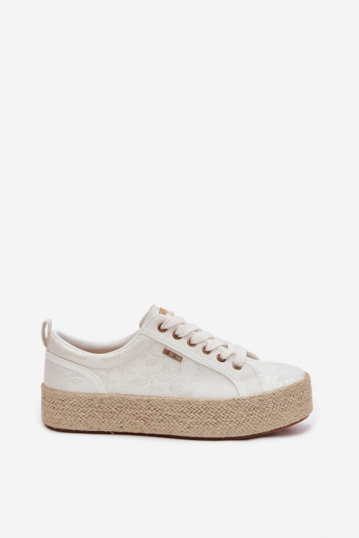 vrijetijdsschoenen Espadrilles met platform Big Star TT274346 ivoor
