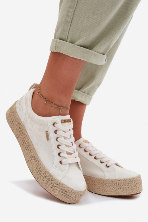 vrijetijdsschoenen Espadrilles met platform Big Star TT274346 ivoor