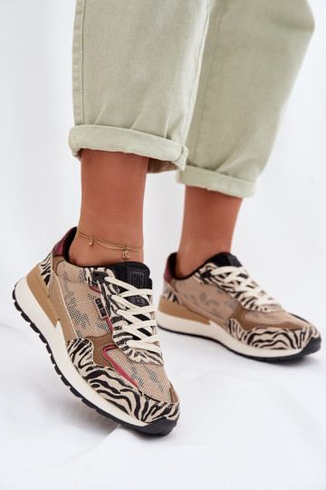 sportschoenen Sneakers model schoenen Dames Met patroon Big Star TT274333 beige 2