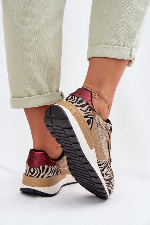 sportschoenen Sneakers model schoenen Dames Met patroon Big Star TT274333 beige