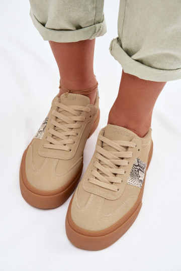 Sneakers model schoenen Dames Ze INstaInkami Slangenhuid Big Star TT274298 beige