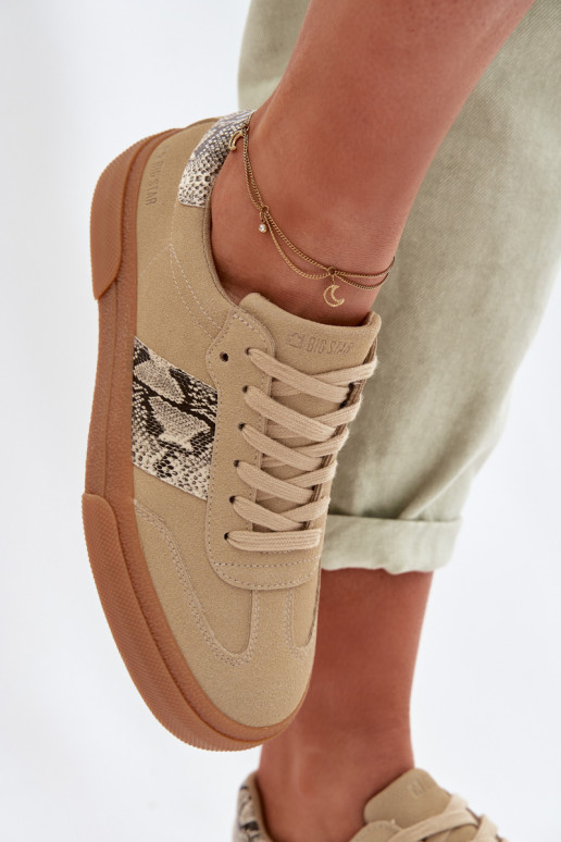 Sneakers model schoenen Dames Ze INstaInkami Slangenhuid Big Star TT274298 beige