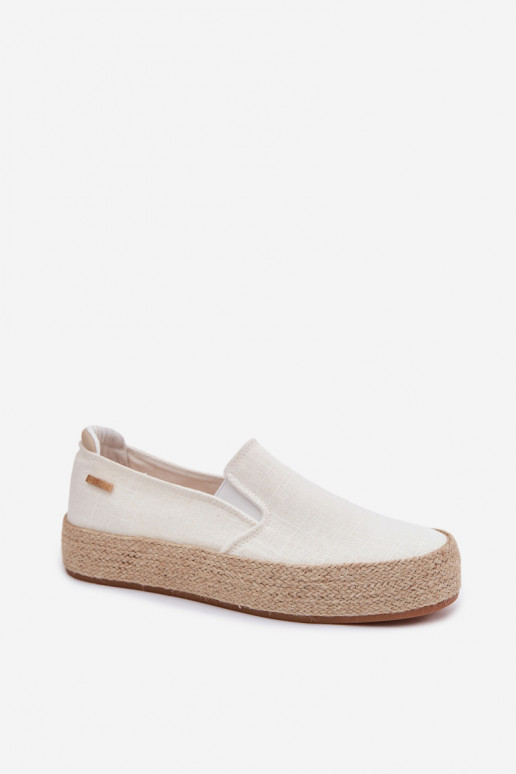Espadrilles met platform Big Star TT274090 ivoor