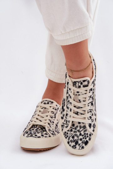 vrijetijdsschoenen Sneakers Dames Big Star TT274842 ivoor 2