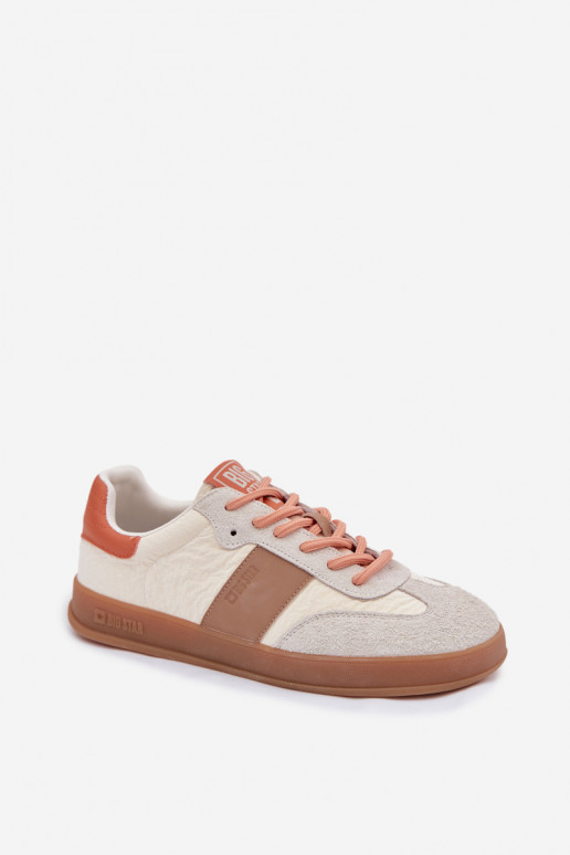 Leer van suède Sneakers model schoenen Dames Big Star TT274725 beige
