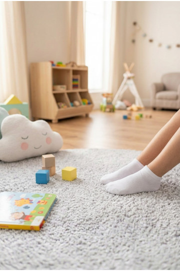 Kinderen enkelsokken Glad wit 2