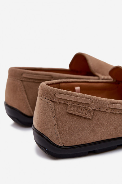 Mocassins voor mannenOpturalnego van suèdeu Big Star TT174201 beige