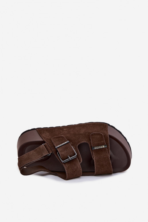 Sandalen van suède met platform Big Star TT274236 CzekoladoIne