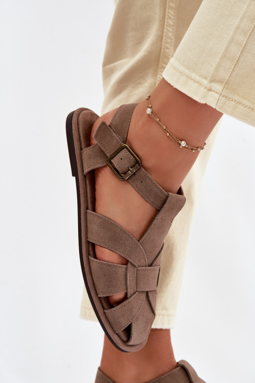 Sandalen voor damesOpturalnego van suèdeu Big Star TT274250 beige