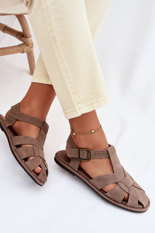 Sandalen voor damesOpturalnego van suèdeu Big Star TT274250 beige