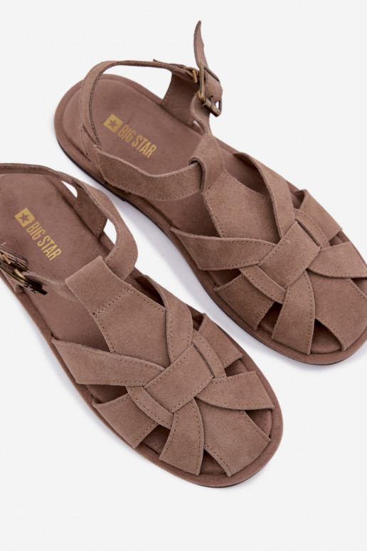 Sandalen voor damesOpturalnego van suèdeu Big Star TT274250 beige