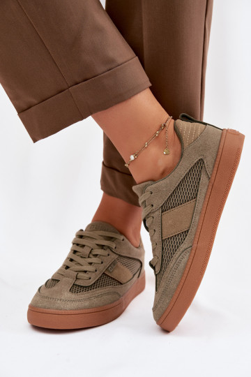 Dames sneakers Big Star TT274761 kaki kleur
