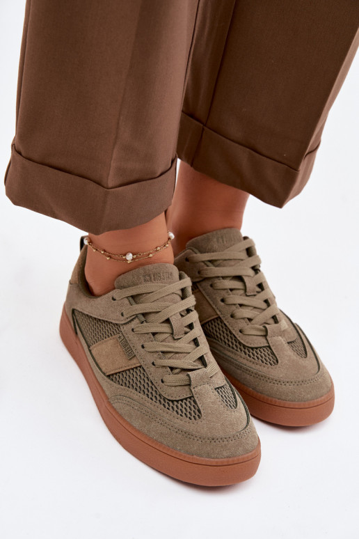 Sneakers model schoenen Dames Big Star TT274761 kaki kleuren