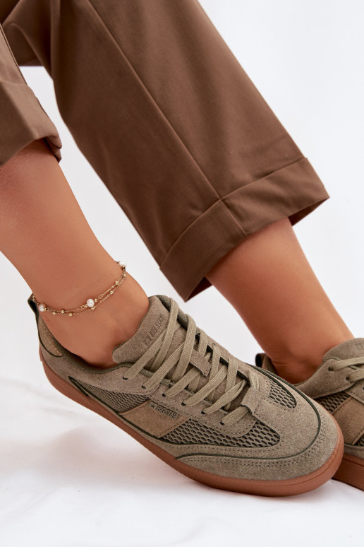 Sneakers model schoenen Dames Big Star TT274761 kaki kleuren