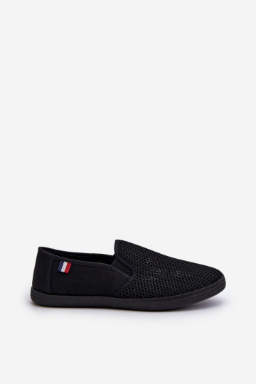 Heren sneakers met open elementen casual schoenen zwarte kleur Koboru 2