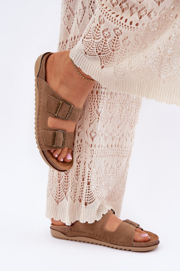 Damespantoffels Preventieve inbl AA000068 bruine kleur