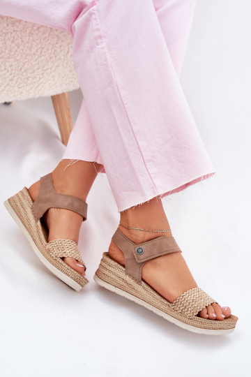 Dames sandalen met platform Inblu RV000014 beige