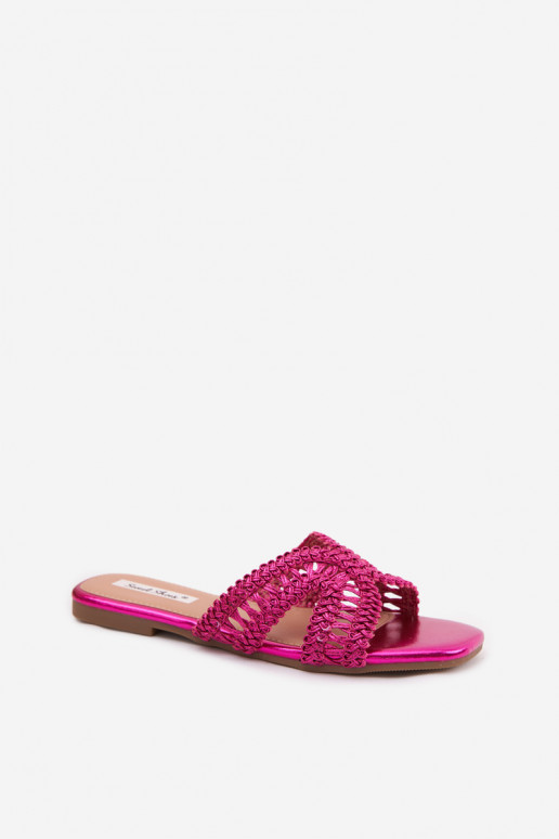 Slippers Dames plat roze Fariella