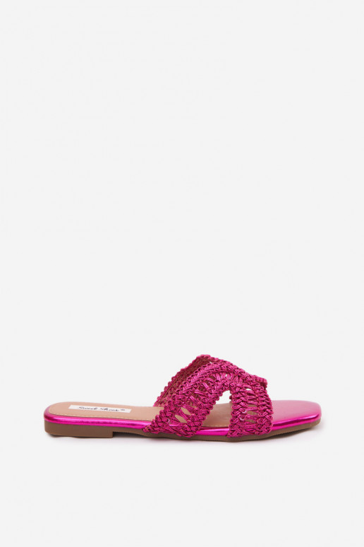 Slippers Dames plat roze Fariella