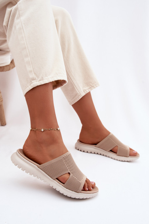 Damespantoffels Sergio Leone KL064 beige