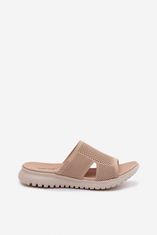 Damespantoffels Sergio Leone KL064 beige