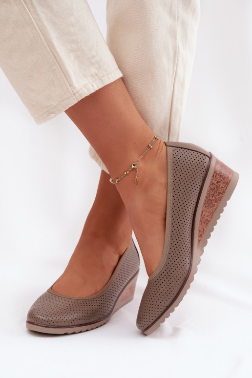 schoenen Dames met platform Vinceza 58629 beige