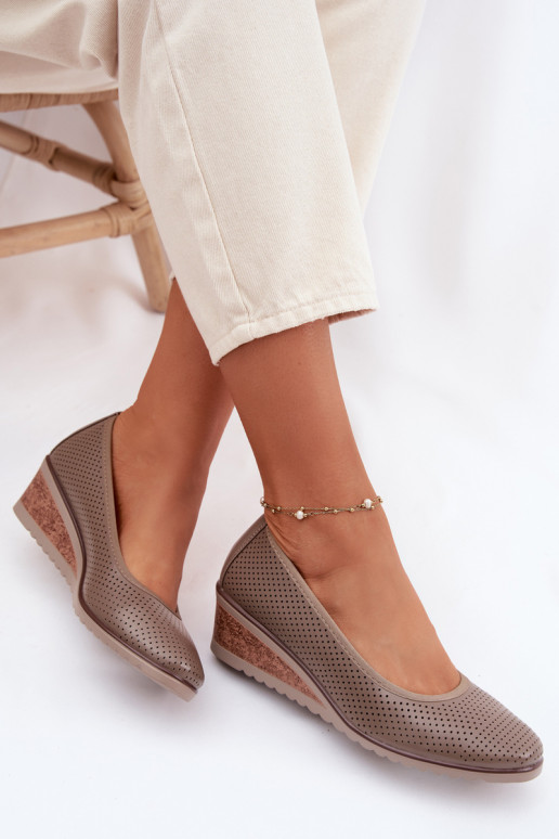 schoenen Dames met platform Vinceza 58629 beige