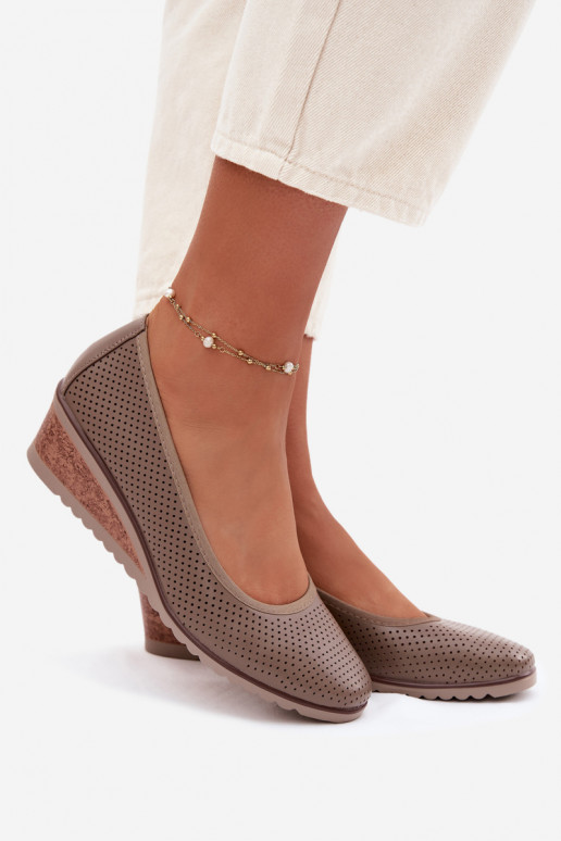 schoenen Dames met platform Vinceza 58629 beige