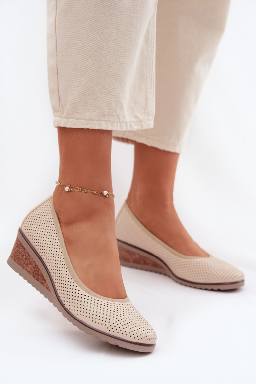 schoenen Dames met platform Vinceza 58629 ivoor