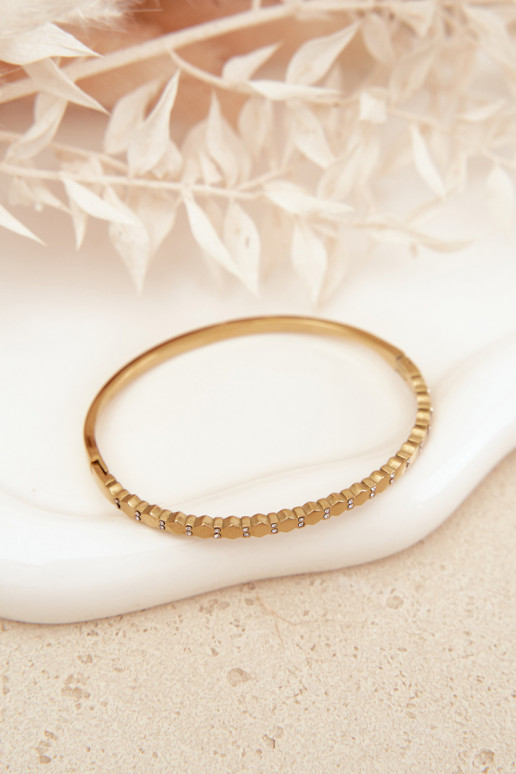 Armband VrouInelijkKleinmen zirkonen Stal NierdzeInna gouden kleur