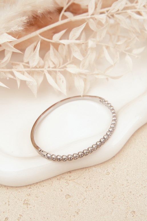 Armband VrouInelijkKleinmen zirkonen Stal NierdzeInna zilvere kleur