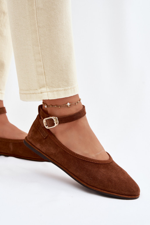 BallerinasOpturalnego van suèdeu Big Star TT274211 bruine kleur