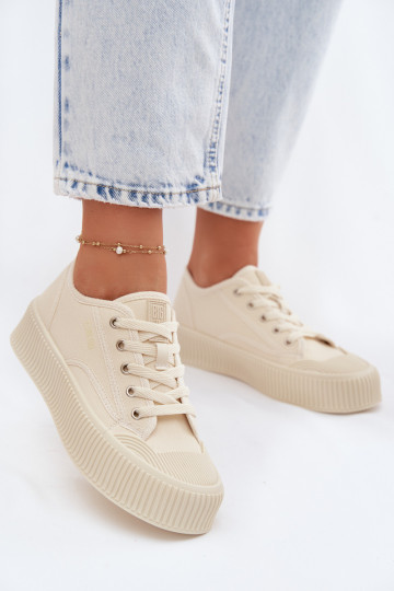 Vrijetijdsschoenen met platform Big Star TT274271 beige 2