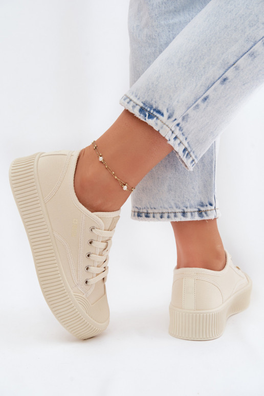 Vrijetijdsschoenen met platform Big Star TT274271 beige