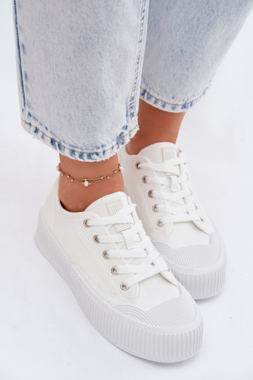 Casual schoenen met platform Big Star TT274269 in wit