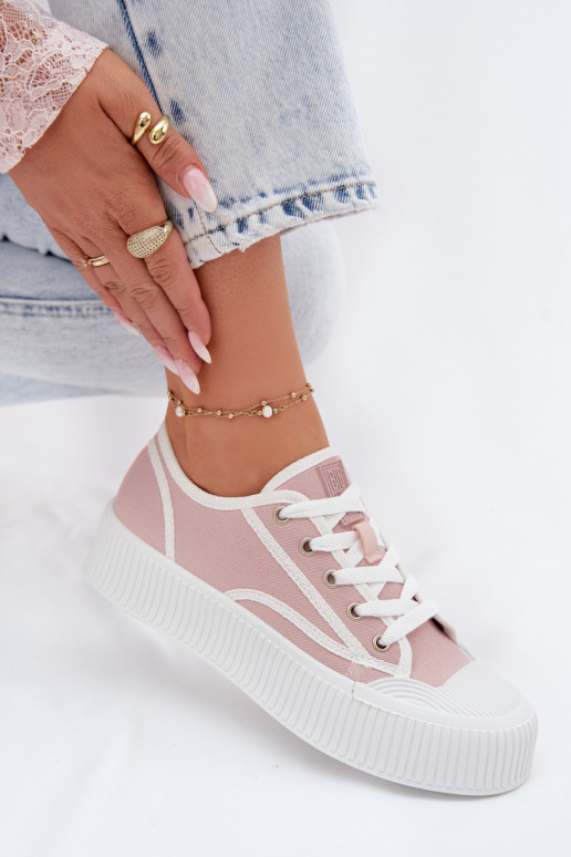 Vrijetijdsschoenen met platform Big Star TT274270 roze