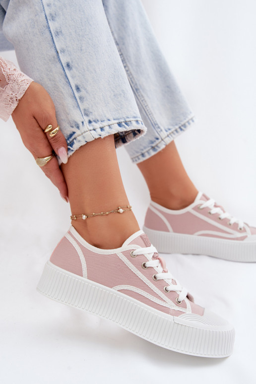 Vrijetijdsschoenen met platform Big Star TT274270 roze