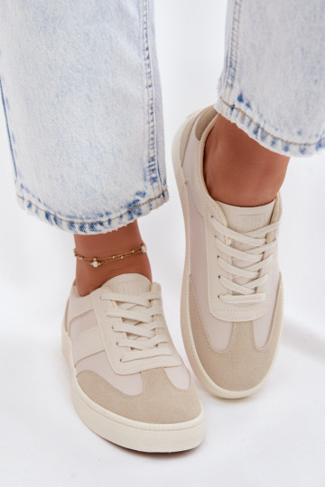 Dames lage sneakers Big Star TT274768 zandkleur