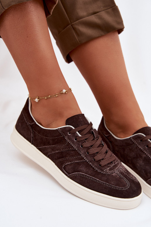 Sneakers model schoenen van suède Vinceza 95400 CzekoladoIne