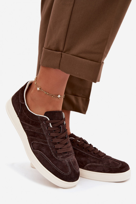 Sneakers model schoenen van suède Vinceza 95400 CzekoladoIne