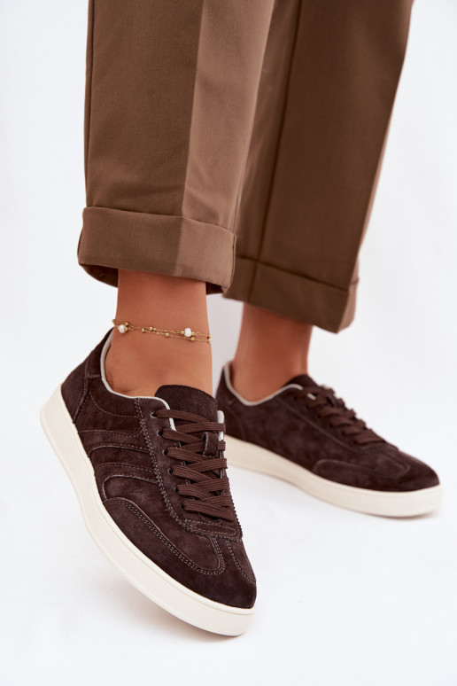 Sneakers model schoenen van suède Vinceza 95400 CzekoladoIne