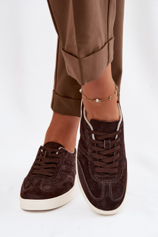 Sneakers model schoenen van suède Vinceza 95400 CzekoladoIne