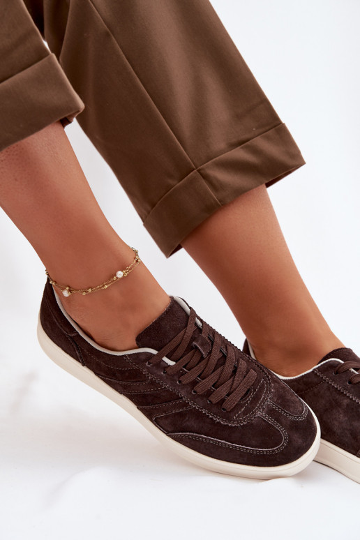 Sneakers model schoenen van suède Vinceza 95400 CzekoladoIne