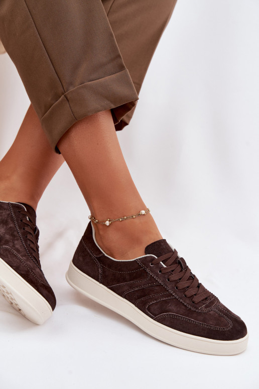 Sneakers model schoenen van suède Vinceza 95400 CzekoladoIne