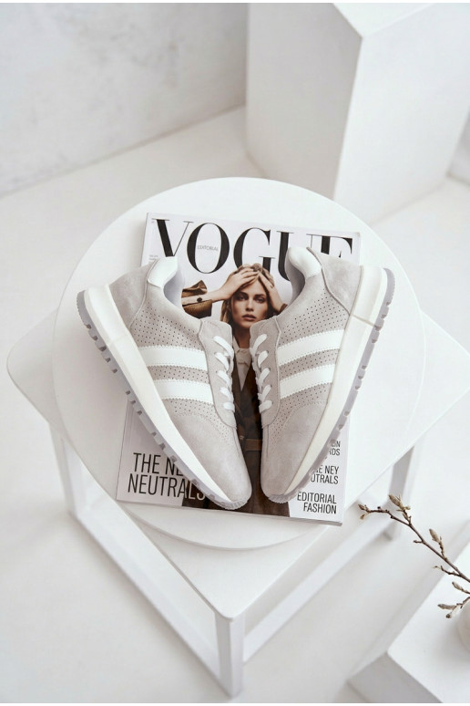 Sneakers model schoenen DamesOpturalnego van suèdeu grijs Het heeftrceline