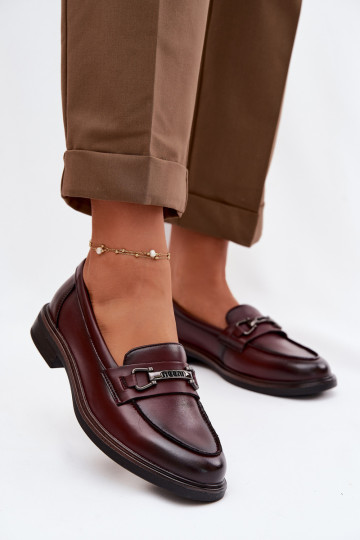 Leer dames mocassins Vinceza 39983 bordeaux 2